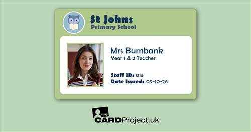 Primary School ID Green Wise Owl